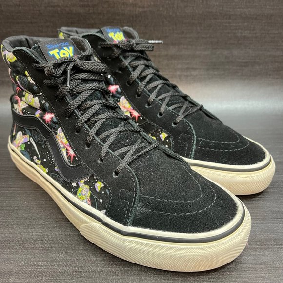VANS x Toy Story Buzz Lightyear Sk8-Hi Disney Canvas Suede Women’s Size 7 Shoes - Picture 2 of 12